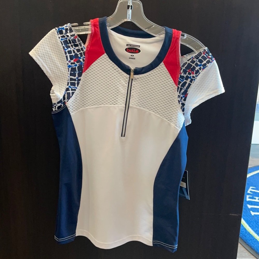 Bollé tennis shirt- Red white abs blue